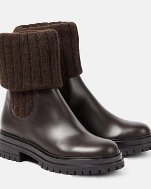 Gianvito Rossi Tenney Leather Chelsea Boots - Black
