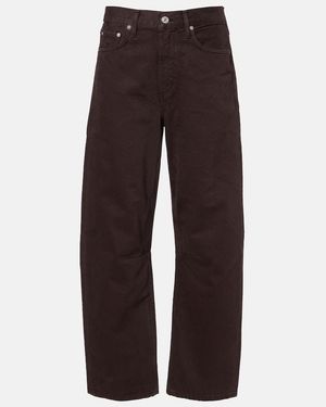 Citizens of Humanity Miro Mid-Rise Barrel-Leg Jeans - Brown
