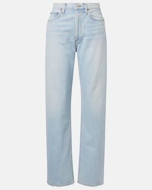 Agolde Kelly High-Rise Straight Jeans - Blue