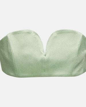Blazé Milano Clyde Satin Bandeau Bra - Green