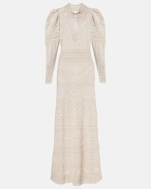 Isabel Marant Dione Open-Knit Maxi Dress - Natural