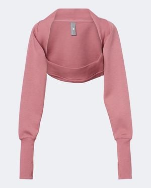 adidas By Stella McCartney Cotton-Blend Fleece Shrug - Pink