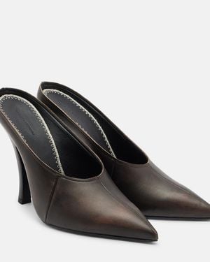 Magda Butrym Leather Mules - Black