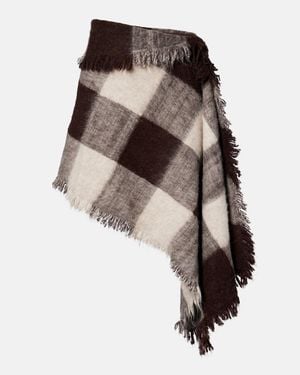 Proenza Schouler Kai Checked Alpaca And Wool-Blend Miniskirt - Brown