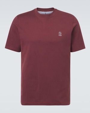 Brunello Cucinelli Cotton Jersey T-Shirt - Red