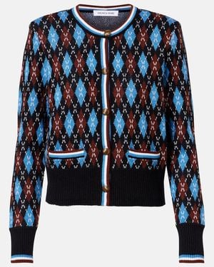 Veronica Beard Cardigan Sylvane Aus Wolle Und Baumwolle - Blau