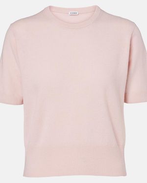 Jil Sander Cropped Wool And Cashmere Jumper - Pink