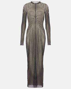 Jean Paul Gaultier Mesh Long Dress - Grau
