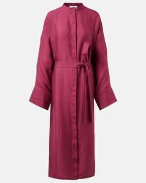 Gabriela Hearst Tilda Belted Linen Tunic - Red
