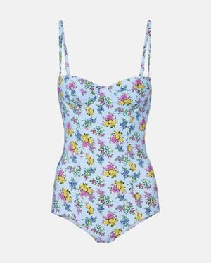 Dolce & Gabbana Bedruckter Badeanzug - Blau