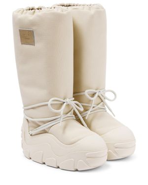Acne Studios Face Platform Snow Boots - White
