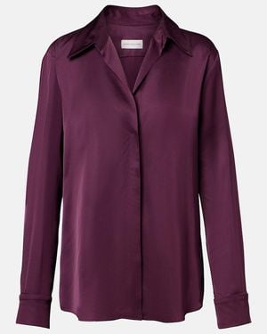 Dries Van Noten Celindra Satin Shirt - Purple