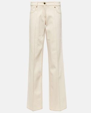 AYA MUSE Tuxis Low-Rise Cotton Wide-Leg Pants - Natural
