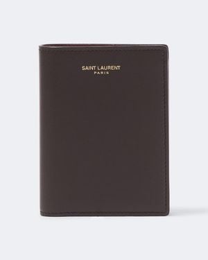 Saint Laurent Portemonnaie Aus Leder - Schwarz