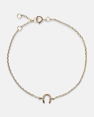 STONE AND STRAND Lucky Horseshoe 10Kt Bracelet - Metallic