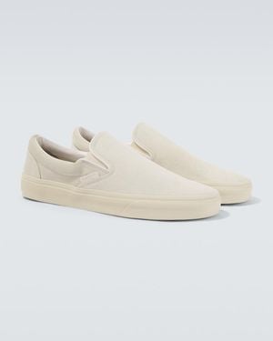 Tom Ford Jude Suede Slip-On Trainers - White