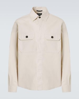 ZEGNA Cotton-Blend Overshirt - Natural
