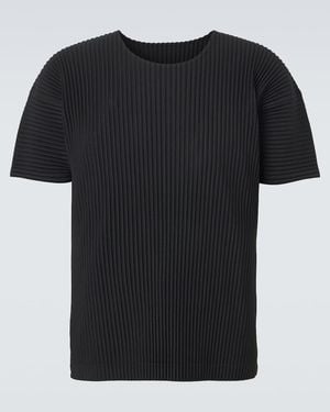 Homme Plissé Issey Miyake Basics Pleated T-Shirt - Black