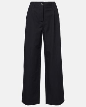 TOTEME Mid-Rise Cotton Twill Chinos - Blue