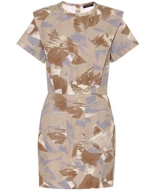 Isabel Marant Ilesa Cotton And Linen Minidress - Natural