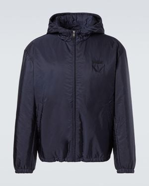 Prada Hooded Re-Nylon Jacket - Blue