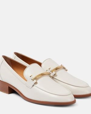 Tod's Leather Loafer Court Shoes - White