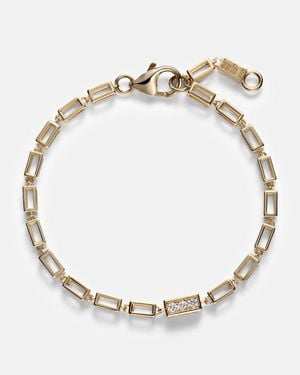 Suzanne Kalan Armband Block-Chain Aus 18Kt Gelbgold Mit Diamanten - Mettallic