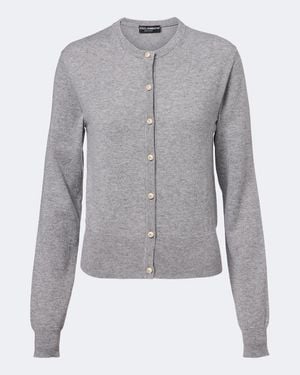 Dolce & Gabbana Cardigan En Cachemire - Gris