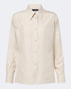 Gucci Silk Jacquard Shirt - Natural