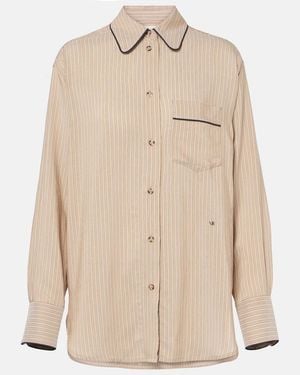 Victoria Beckham Striped Pyjama Shirt - Natural