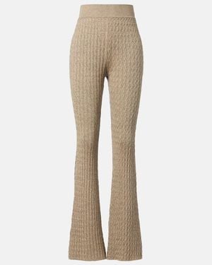 Loro Piana Bihar Cashmere-Blend Flared Pants - Natural