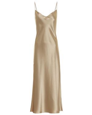 Polo Ralph Lauren Satin Slip Dress - Metallic