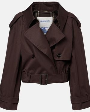Burberry Cotton Gabardine Jacket - Brown