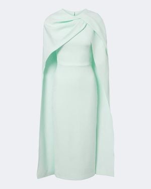 Safiyaa Midikleid Oria Aus Crepe - Grün
