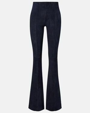 Stouls Gege Suede Flared Pants - Blue