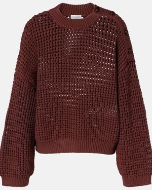Brunello Cucinelli Pull En Coton Melange - Violet