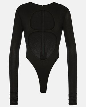LAQUAN SMITH Cutout Bodysuit - Black