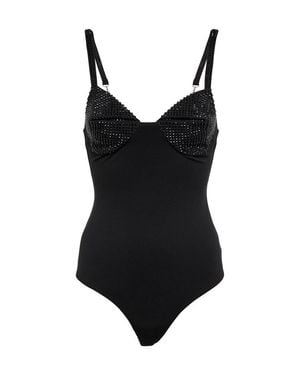 Area Body De Jersey Adornado - Negro