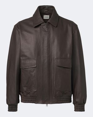 Arma Bari Leather Blouson Jacket - Black
