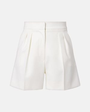 Max Mara Ozieri Virgin Wool Shorts - White