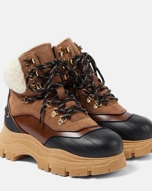 Dorothee Schumacher Botas Con Cordones Sporty Shearling De Piel - Marrón