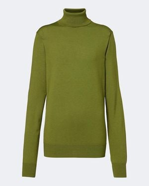 Frankie Shop Eve Wool Turtleneck Jumper - Green