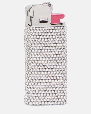 Judith Leiber Aufbewahrungsdose Flame Mini Mit Kristallen - Weiß