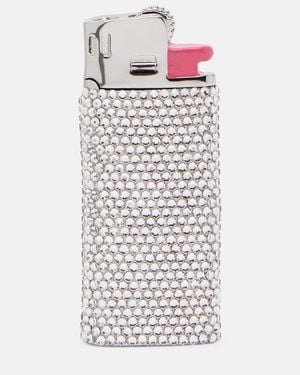 Judith Leiber Pastillero Flame Mini Con Cristales - Blanco