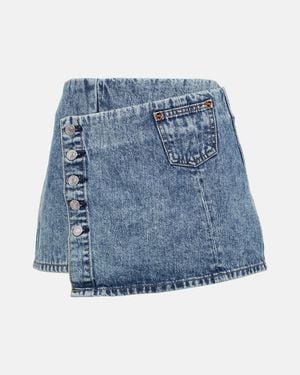 RE/DONE Denim Wrap Skirt - Blue