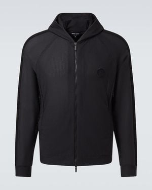 Giorgio Armani Zip-Up Hoodie - Black