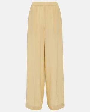 JOSEPH Pantalones Anchos Hulin De Crepe De Seda - Amarillo