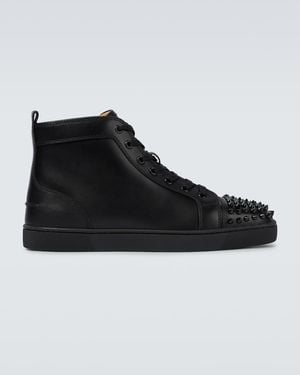 Christian Louboutin Lou Spikes High-top Trainers - Black