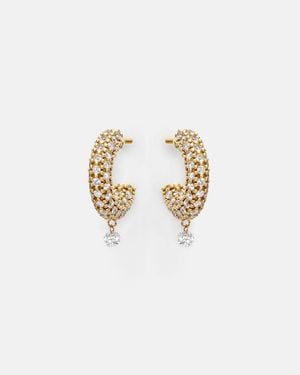 PERSÉE Helios 18Kt Hoop Earrings With Diamonds - White