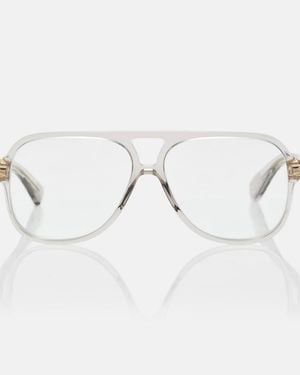 Bottega Veneta Slim Ribbon Aviator Glasses - Grey